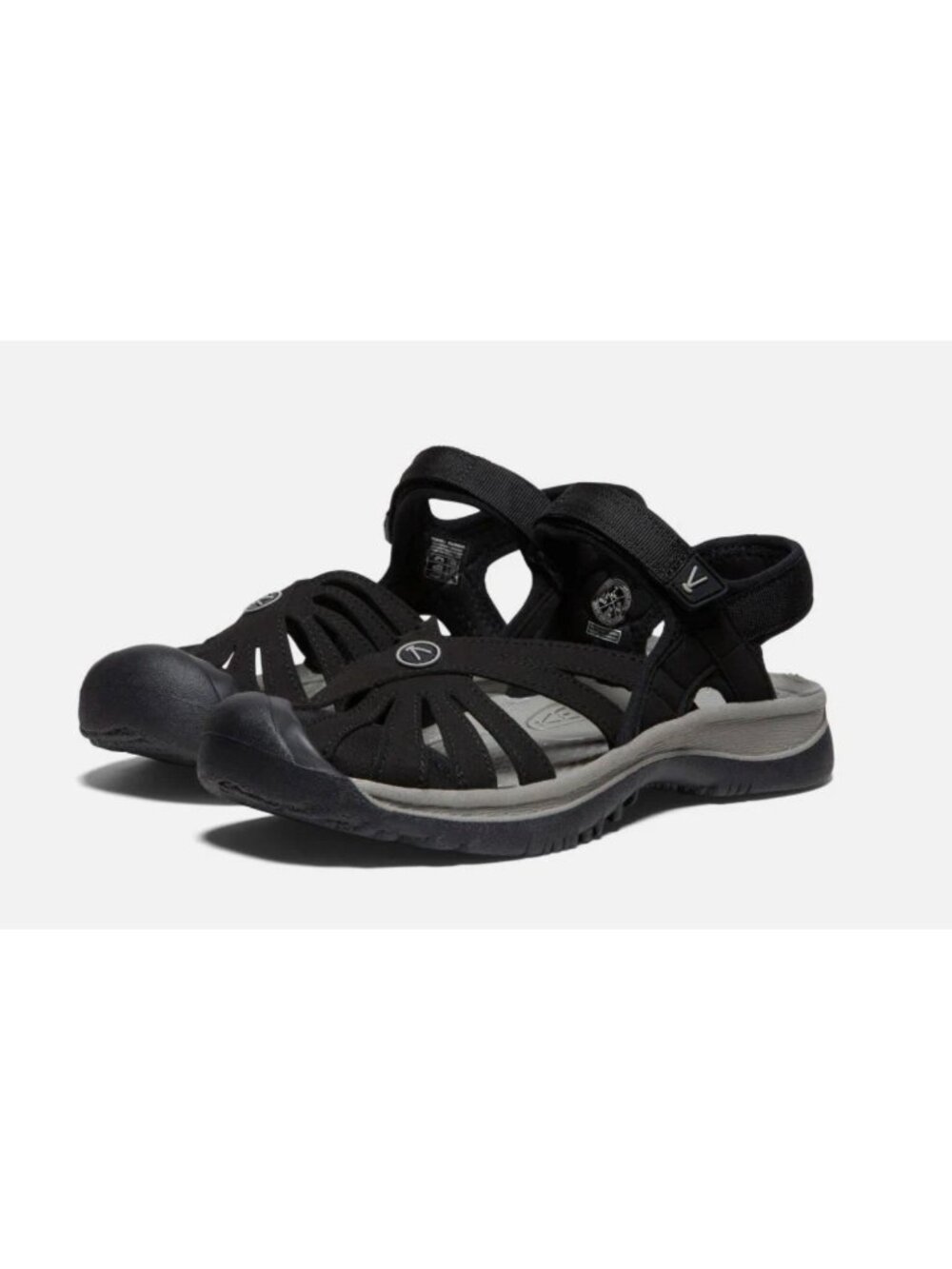 Keen Women's Rose Casual Closed Toe Comfort Sandals Size 8.5 Black Gray AN EXC